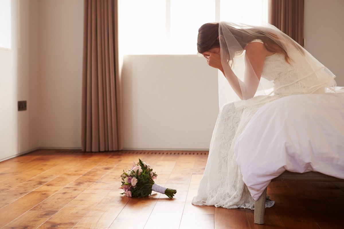 nervous bridge before wedding