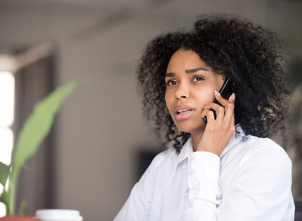 woman on phone