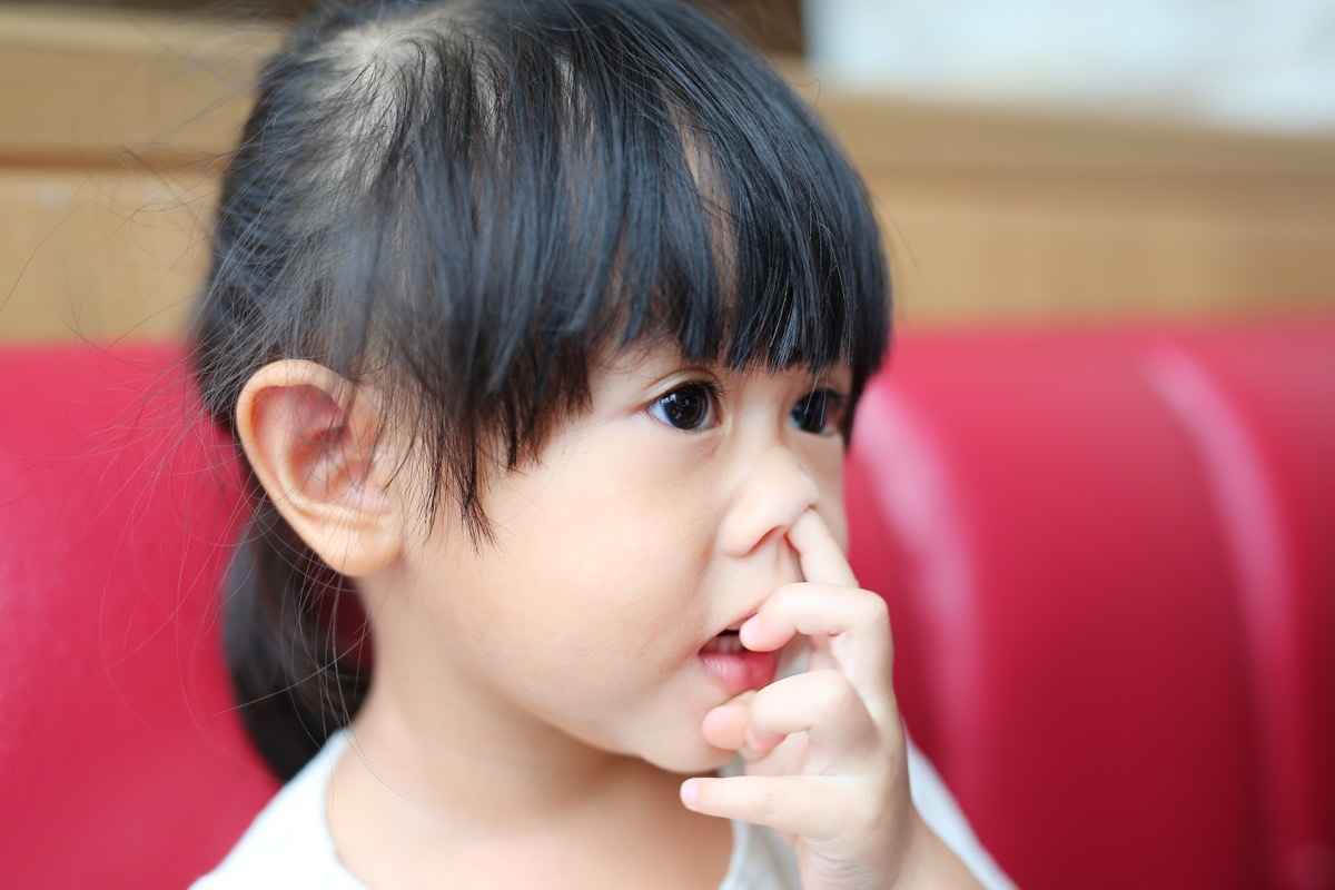 Little Girl Picking Her Nose Childhood Habits That Affect Adult Health