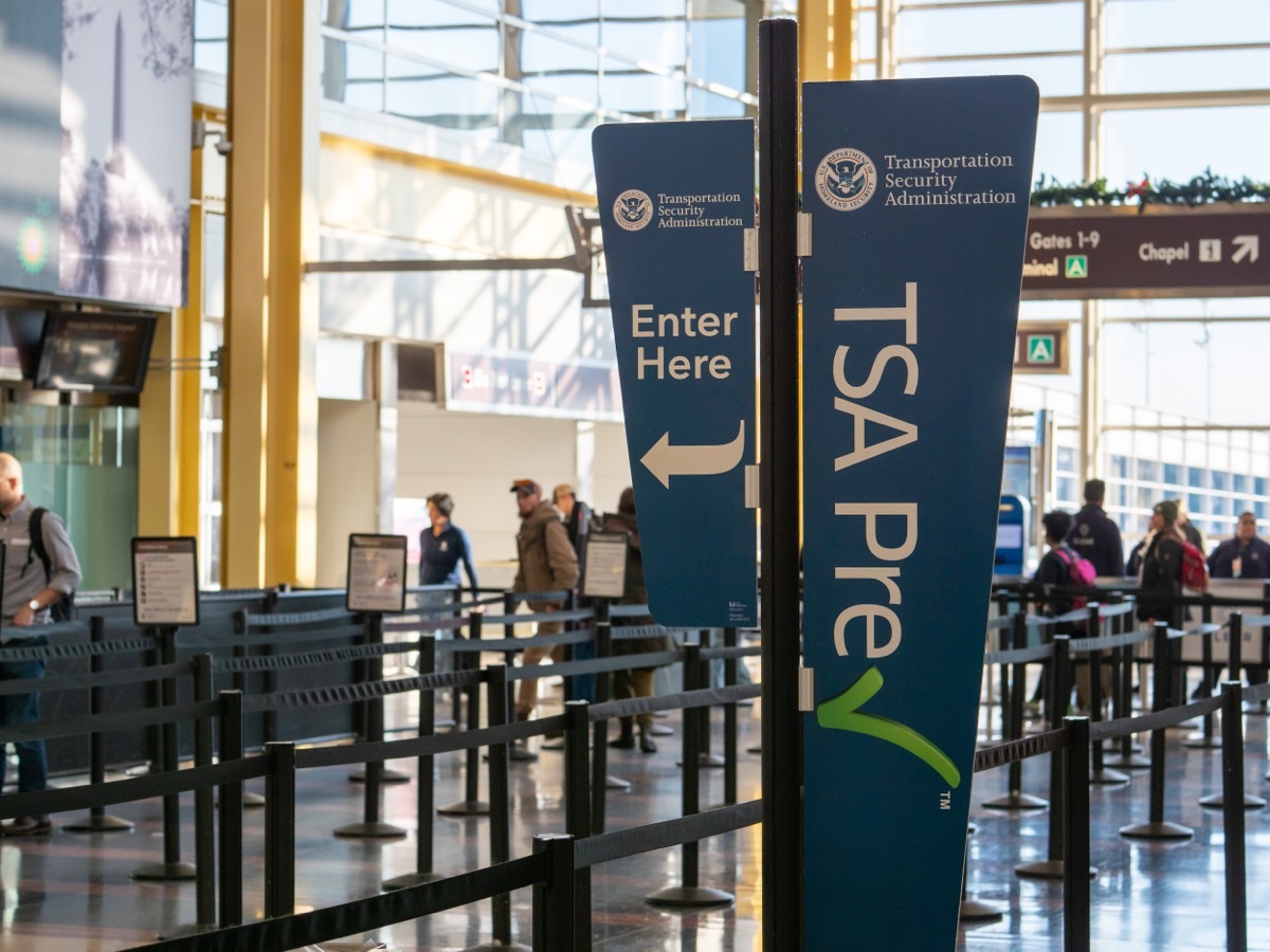 TSA PreCheck Banner at the Airport