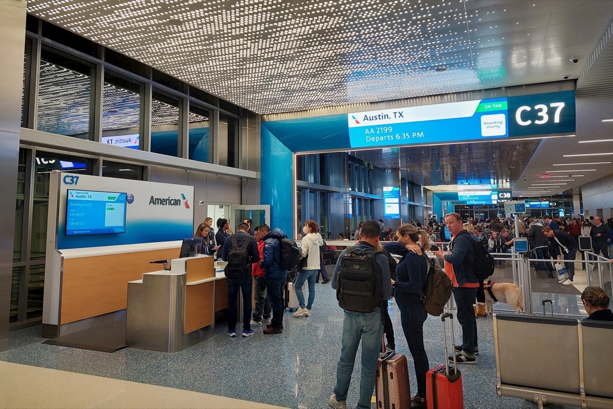 boarding american airlines flight