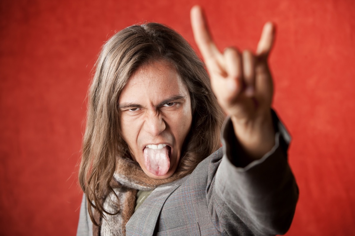 Man Rocking Out With a Soul Patch