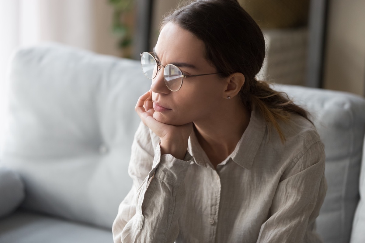 Young Woman Overthinking Something