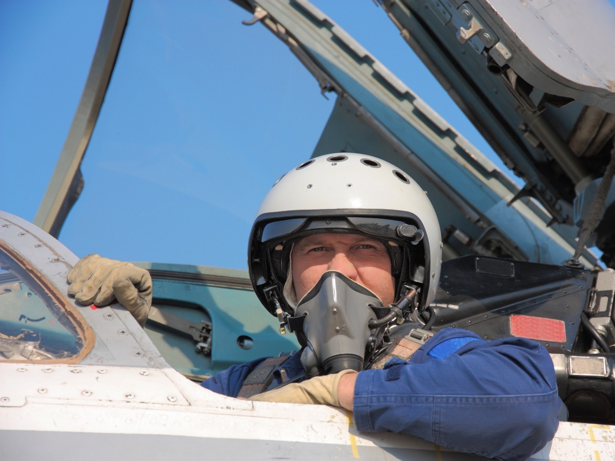 A Pilot Flying a Plane for the Army Air Force Military Slang Terms