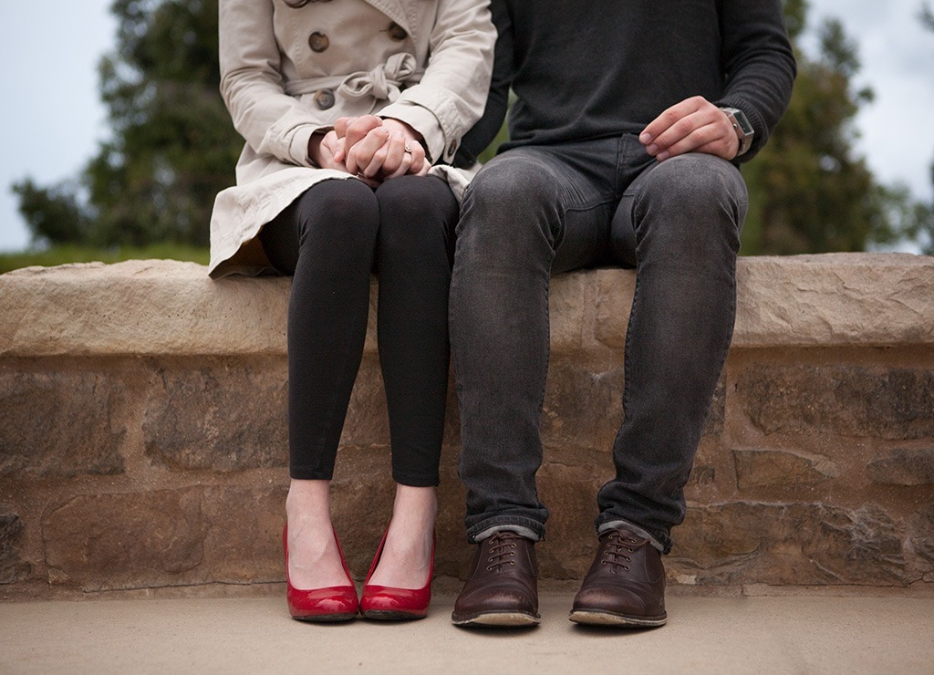 Couple sitting together