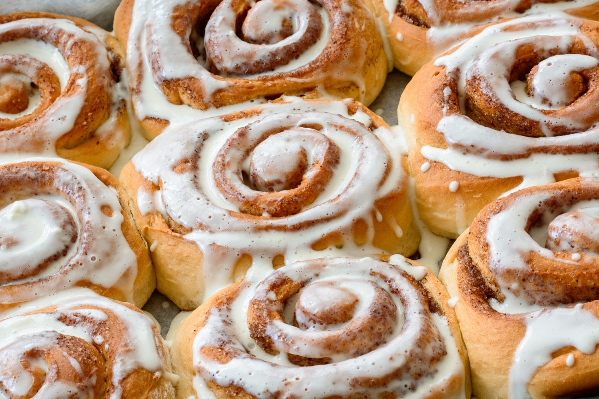 Fresh homemade Cinnamon rolls or Cinnamon buns