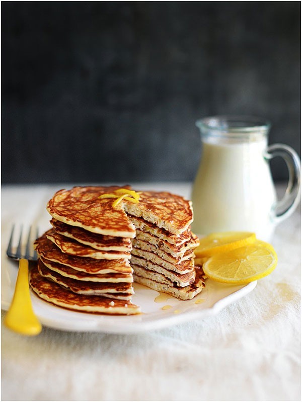 lemon chia seed protein pancake recipe