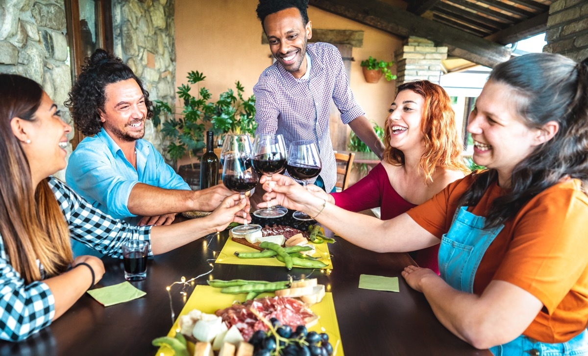 Group of Friends Enjoying a Meal