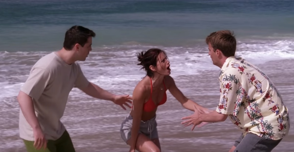 friends episode where monica gets stung by a jellyfish