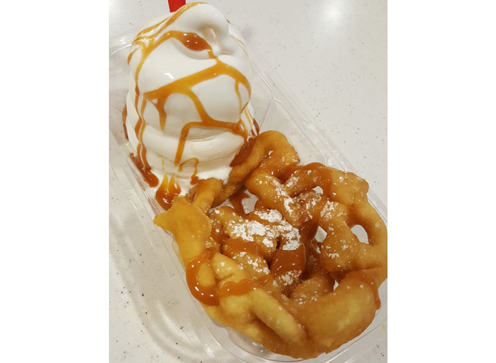 DQ caramel funnel cake