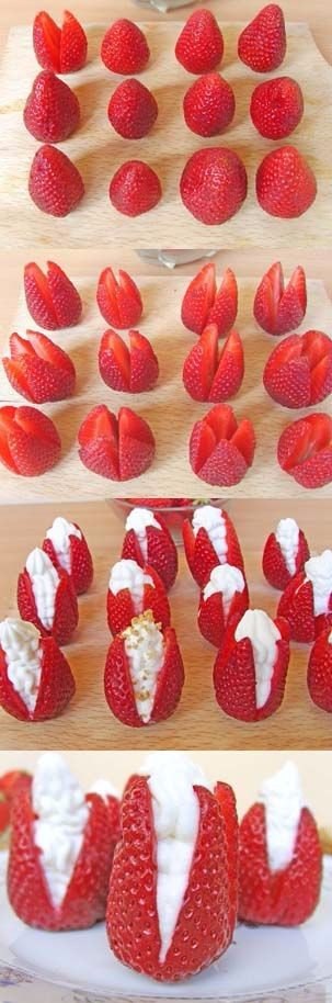 5.Cream Filled Strawberries