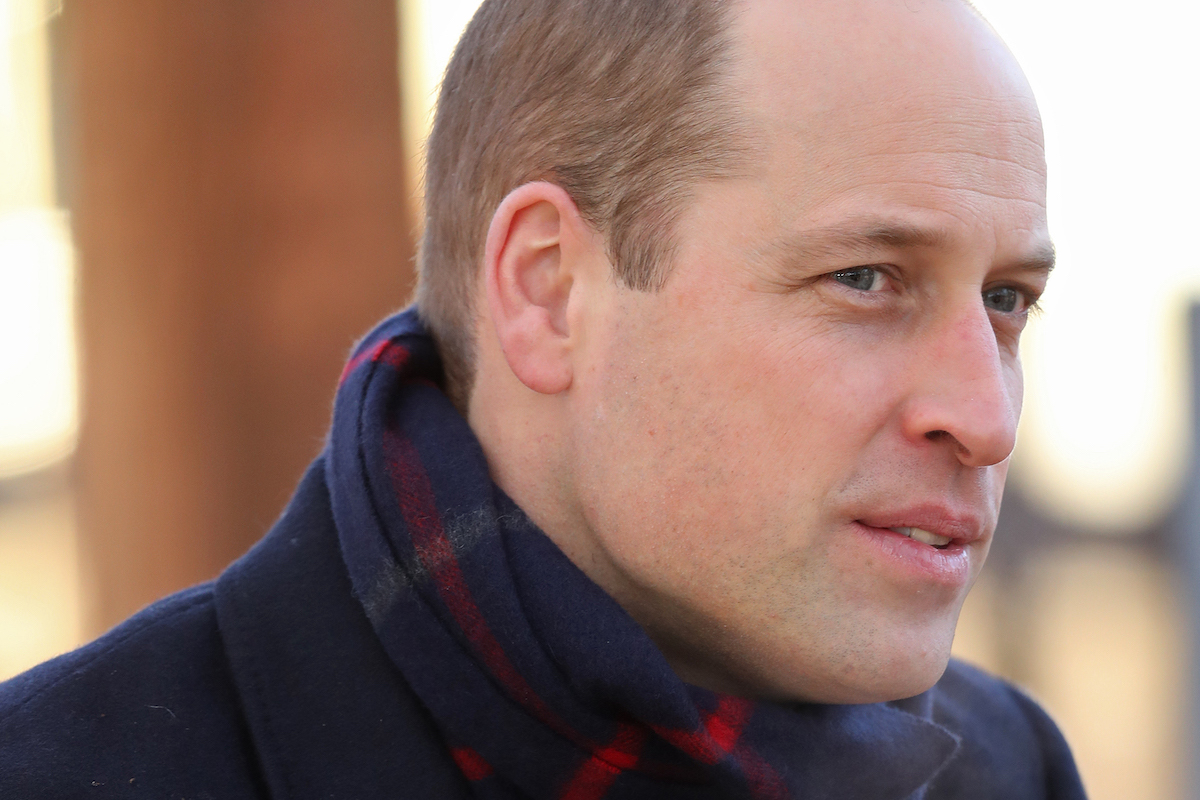 Prince William, Duke of Cambridge speaks with members of the public during a visit to Cardiff Castle on December 08, 2020 in Cardiff, Wales