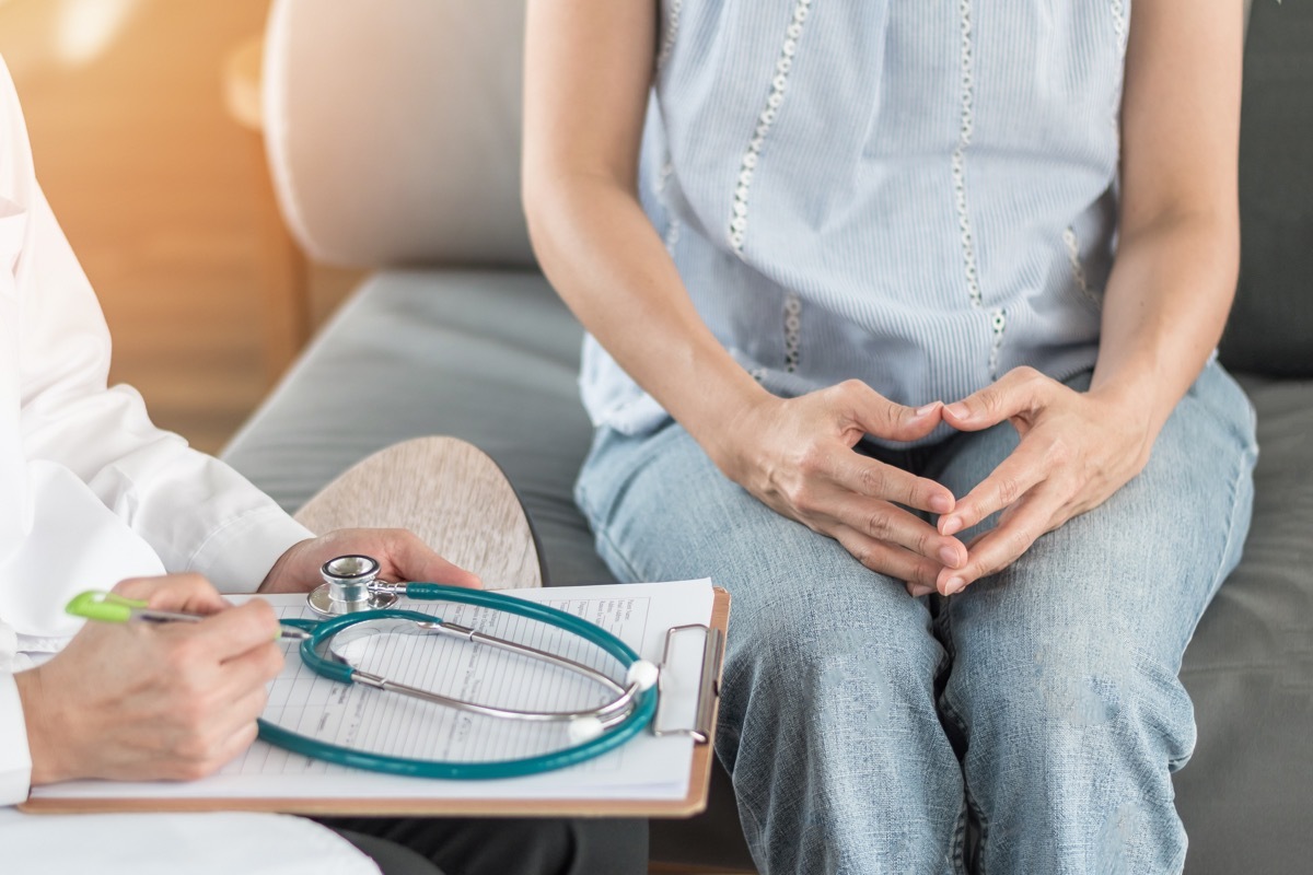 Patient talking with doctor