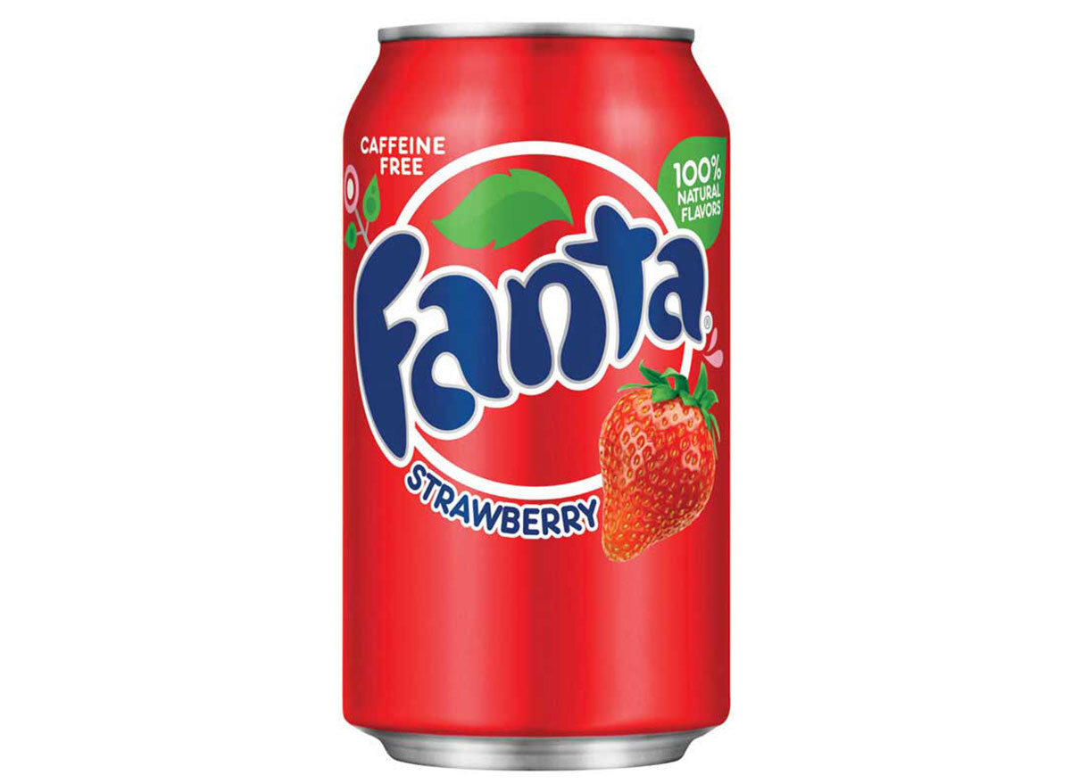 strawberry fanta soda can