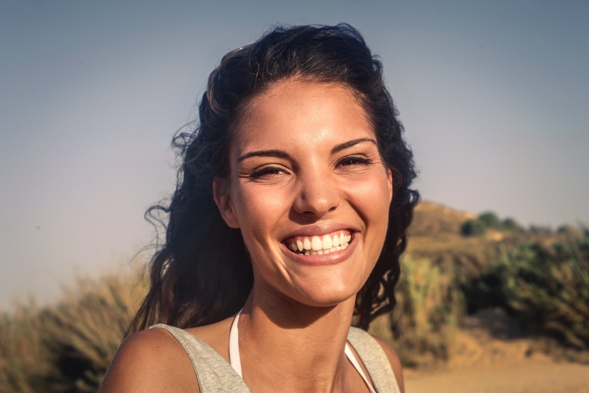 Woman smiling