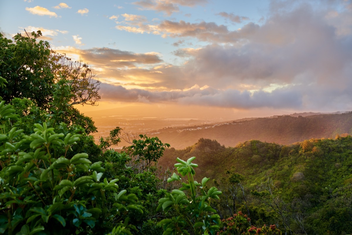 East Honolulu, Hawaii at sunset