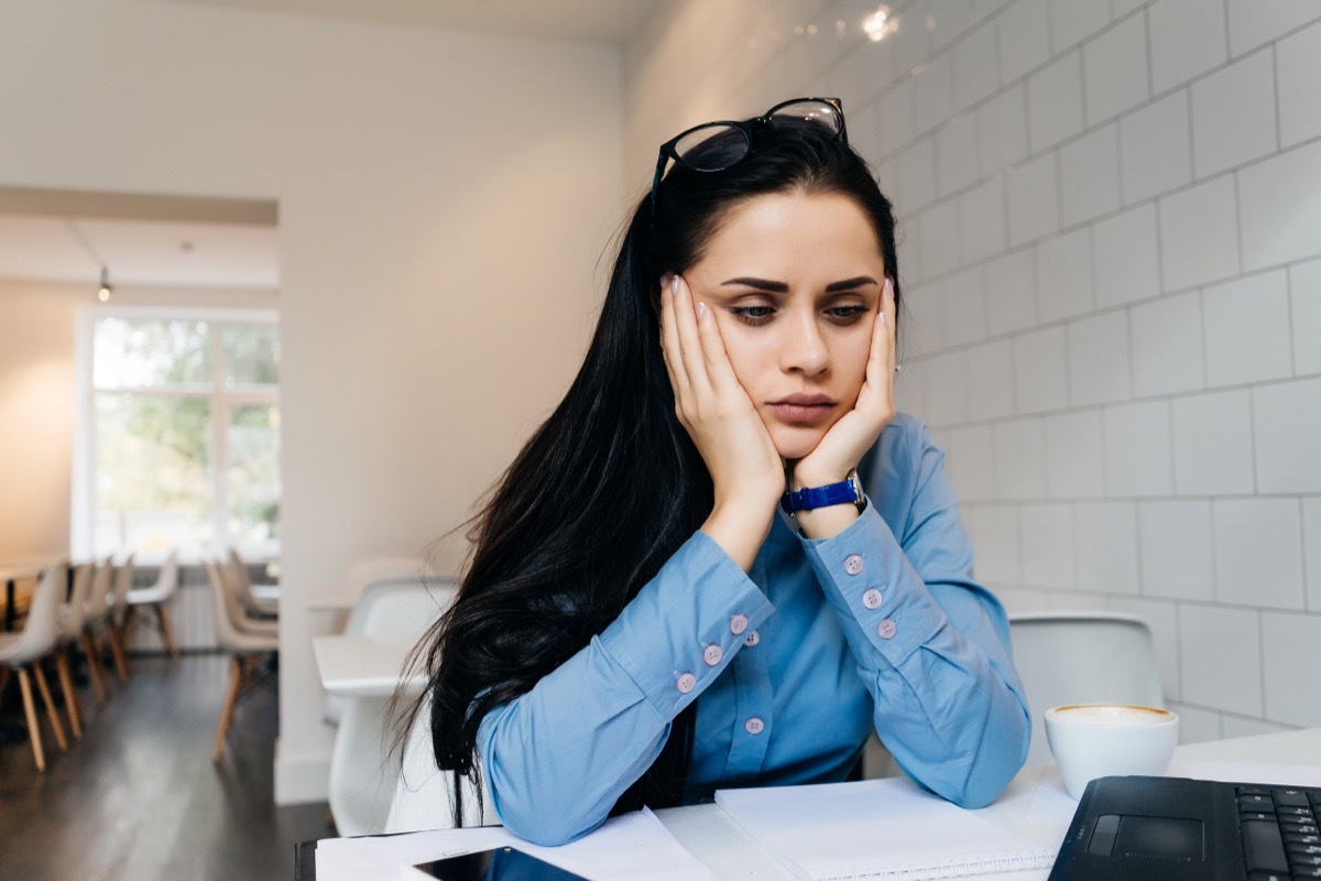 Woman Struggling to Concentrate