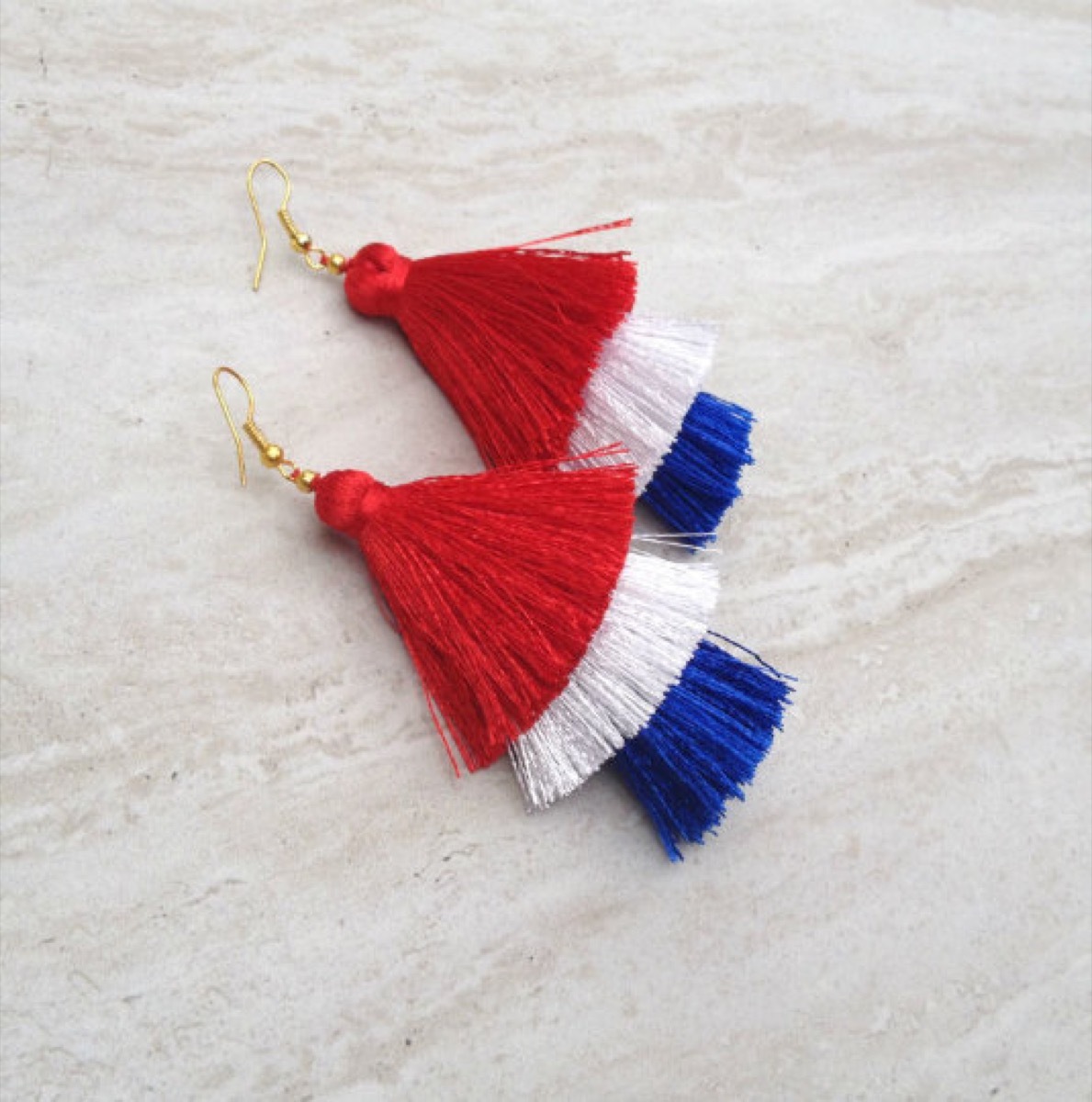 Fourth of July Tassel Earrings Fourth of July Accessories