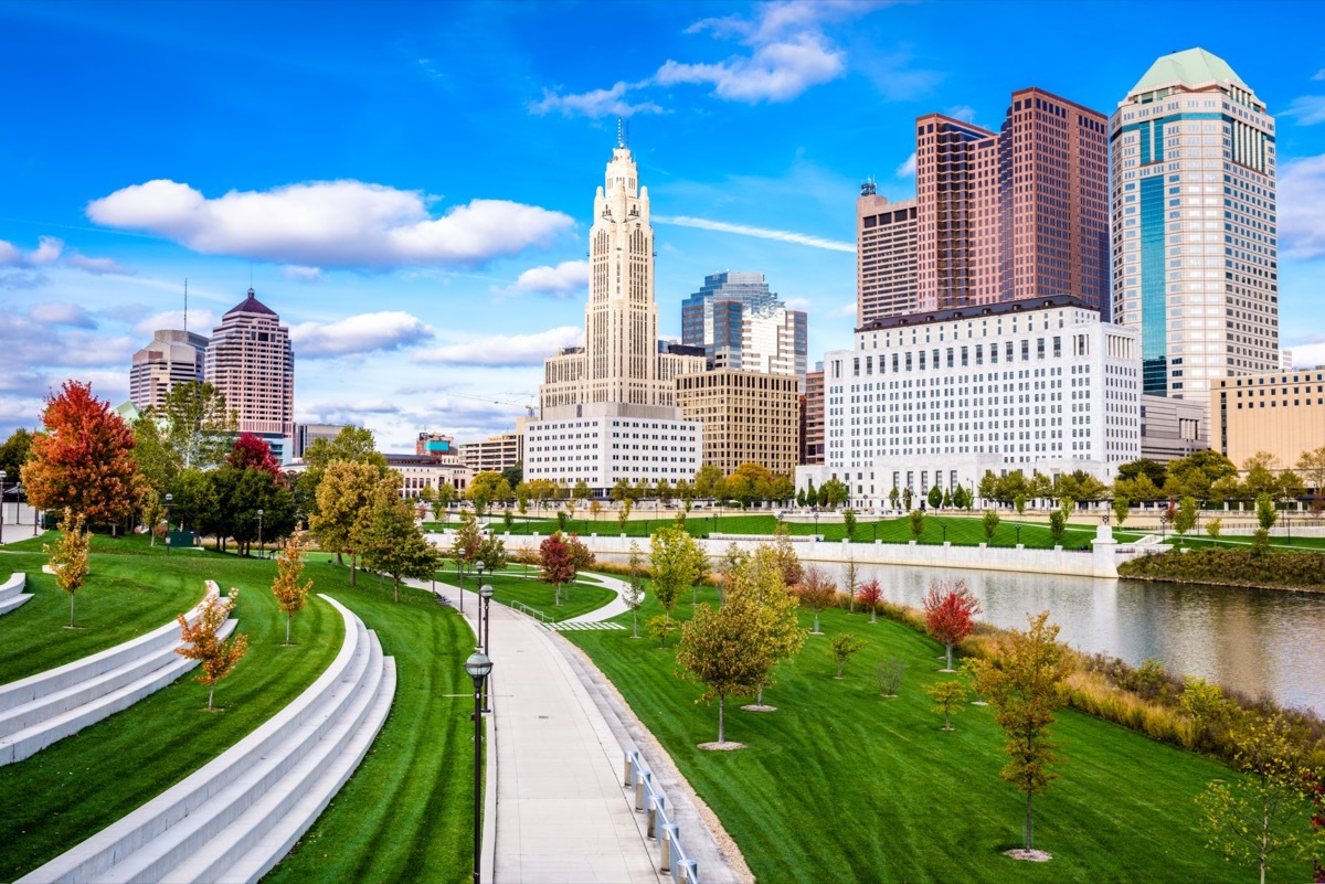 Columbus, Ohio, USA skyline on the Scioto River.