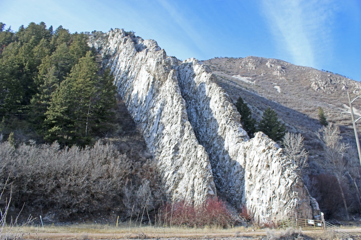 the devil's slide rock formation Morgan County Utah