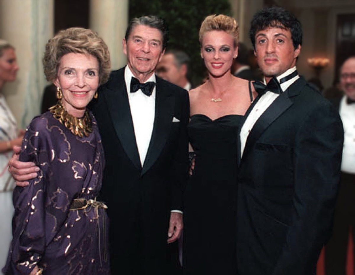 with President Ronald Reagan and wife Nancy Reagan