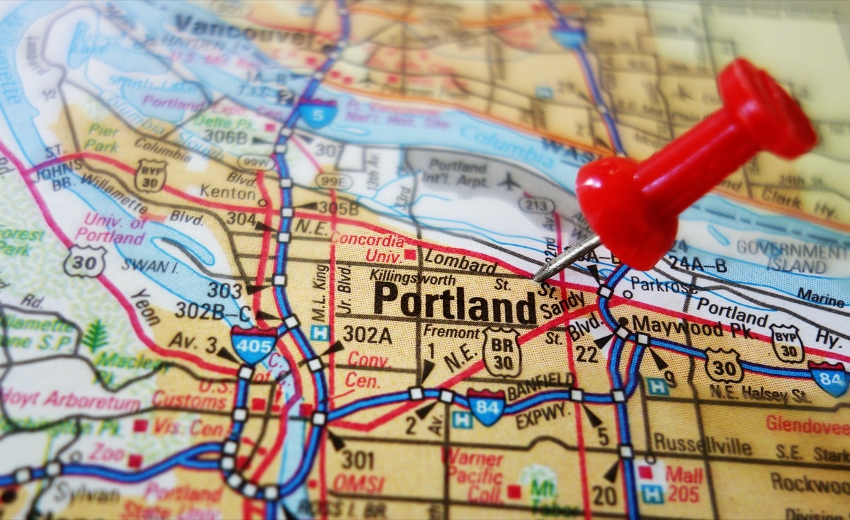 portland oregon map