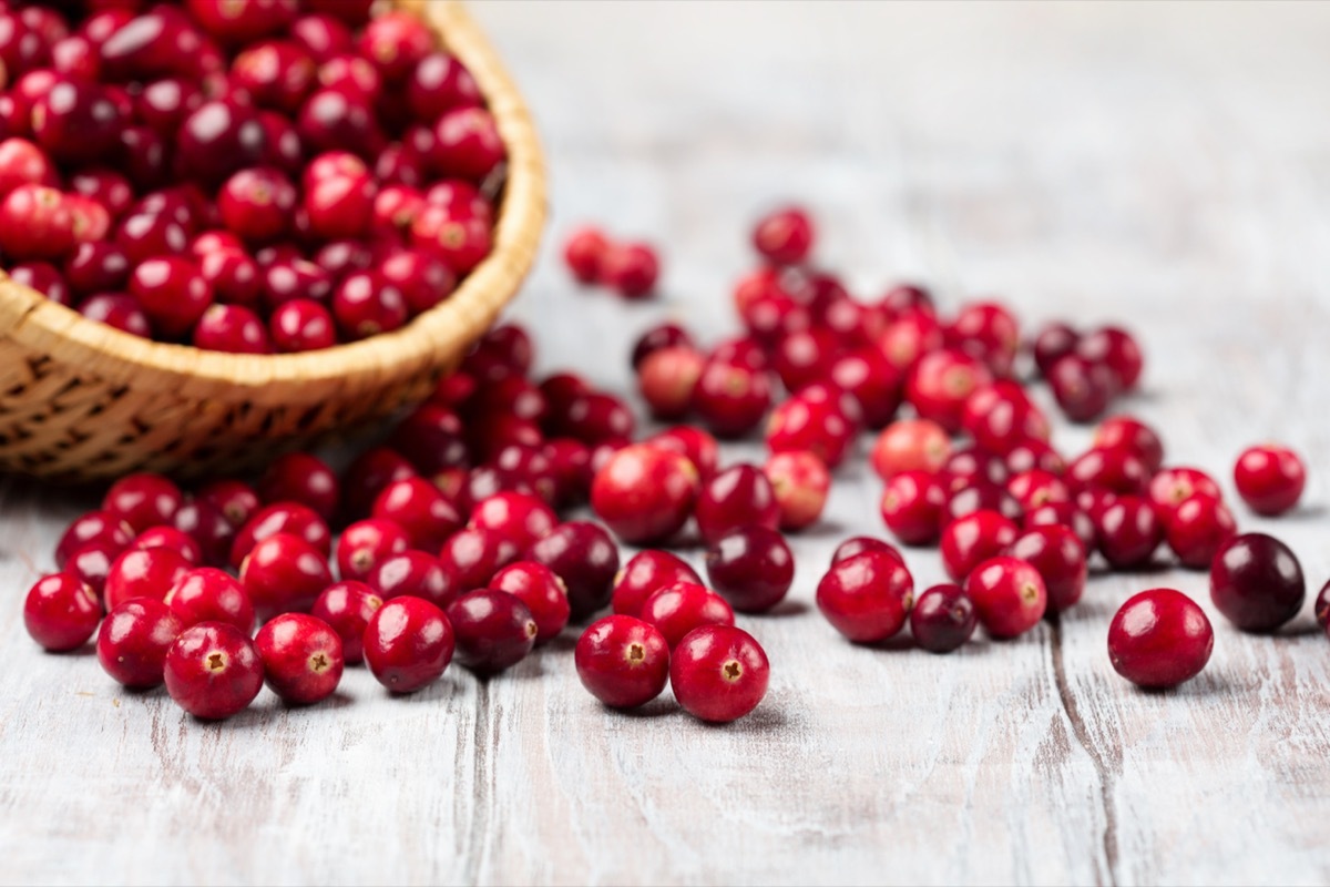 fresh red cranberries