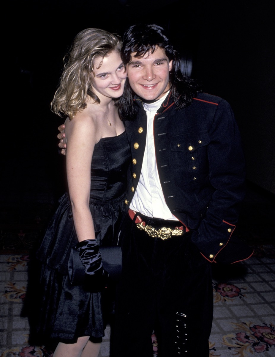 Drew Barrymore and Corey Feldman in 1989