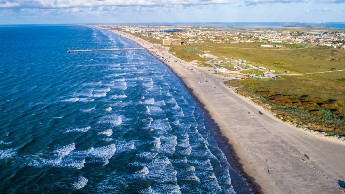 aerial view of Port Aransas Texas