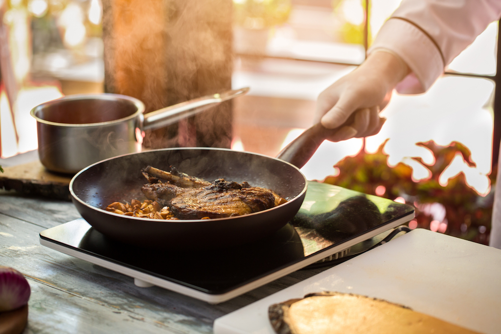 cooking with a nonstick pan