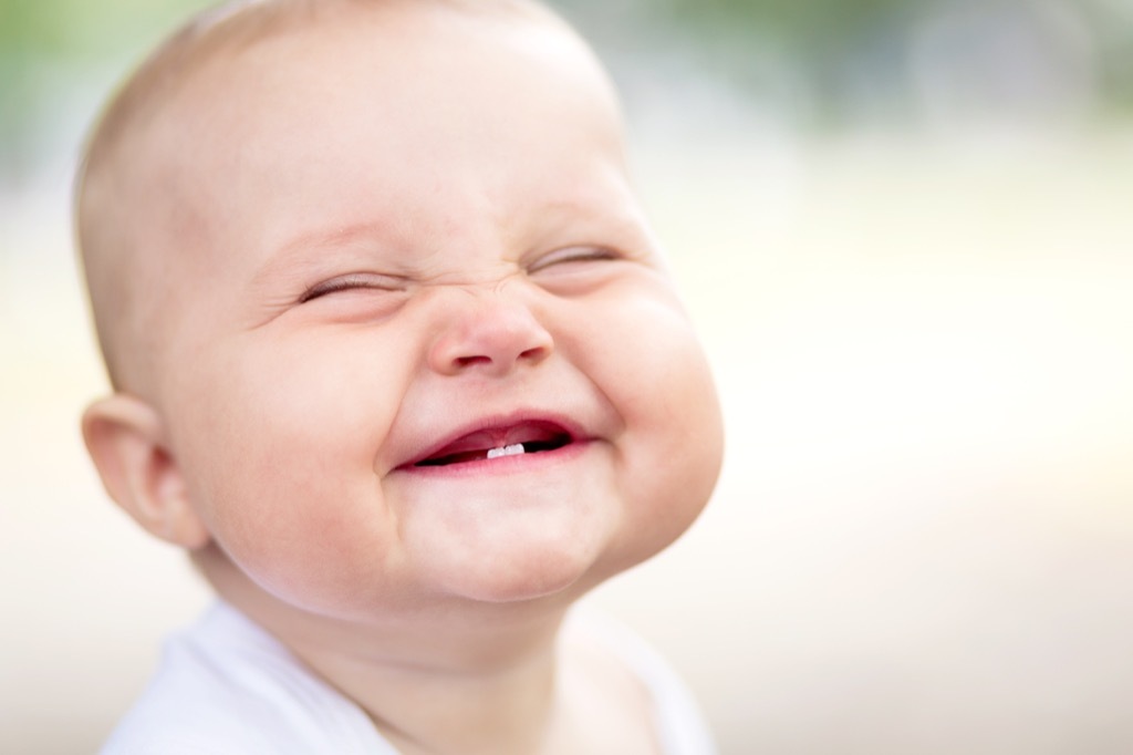 baby laughing