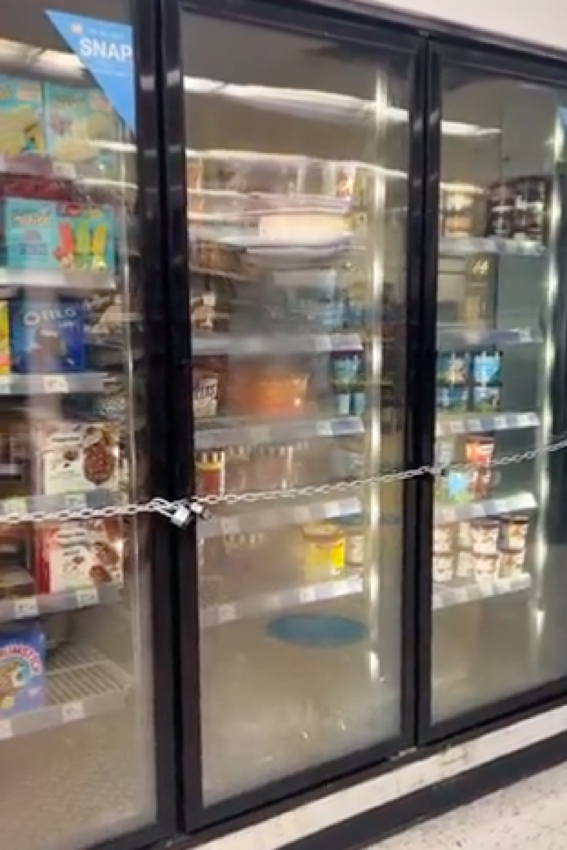 Walgreens locked up freezer