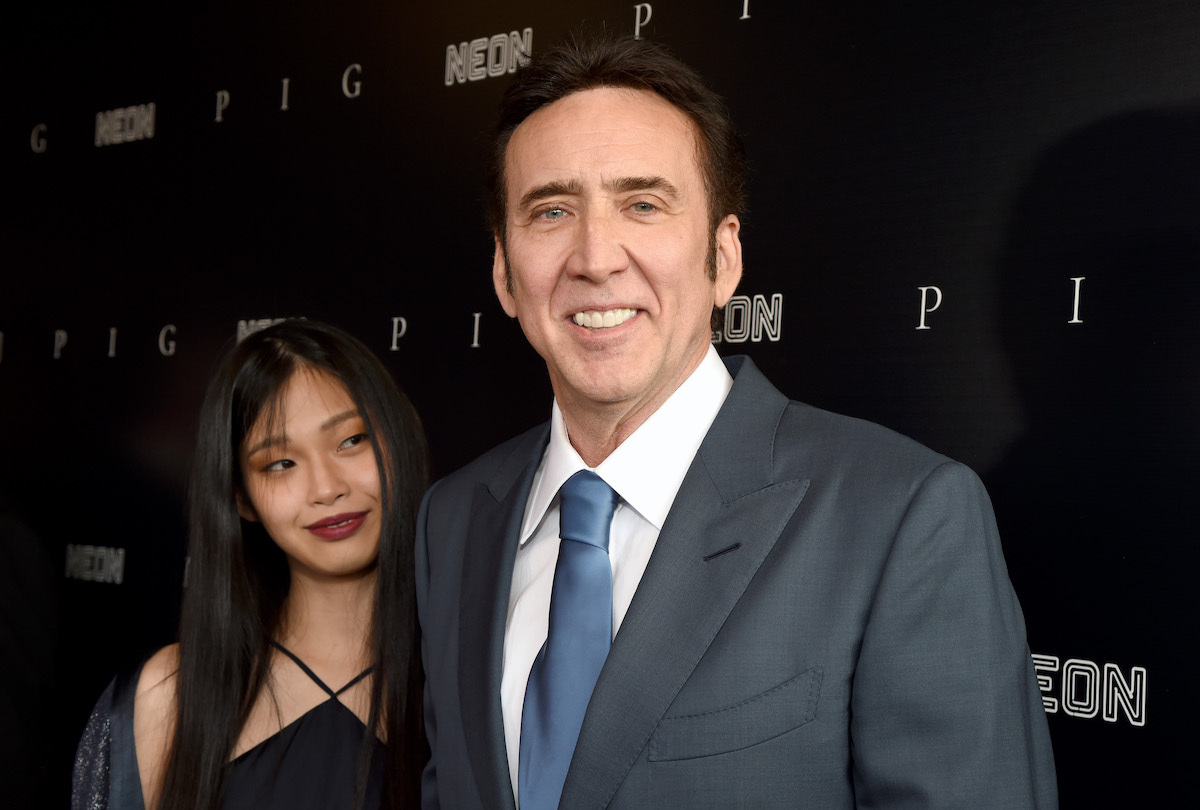 Riko Shibata and Nicolas Cage at the premiere of 