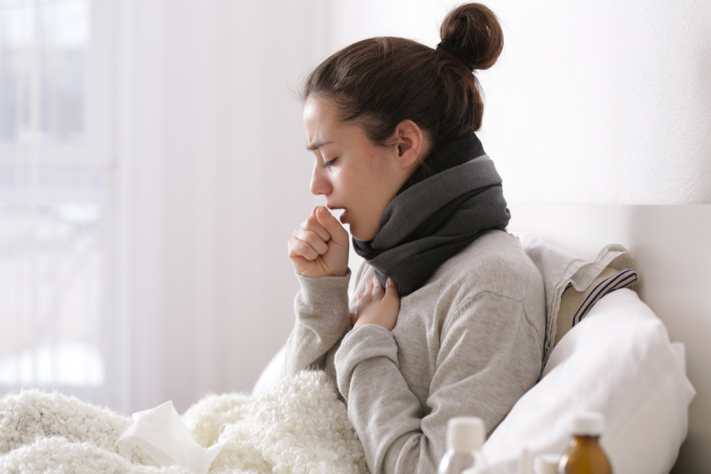 Woman Coughing in Bed Your Doctor