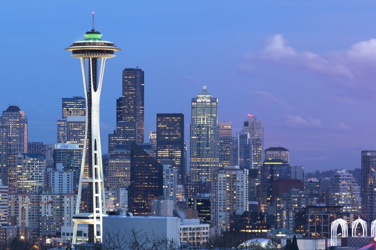 space needle and seattle overview