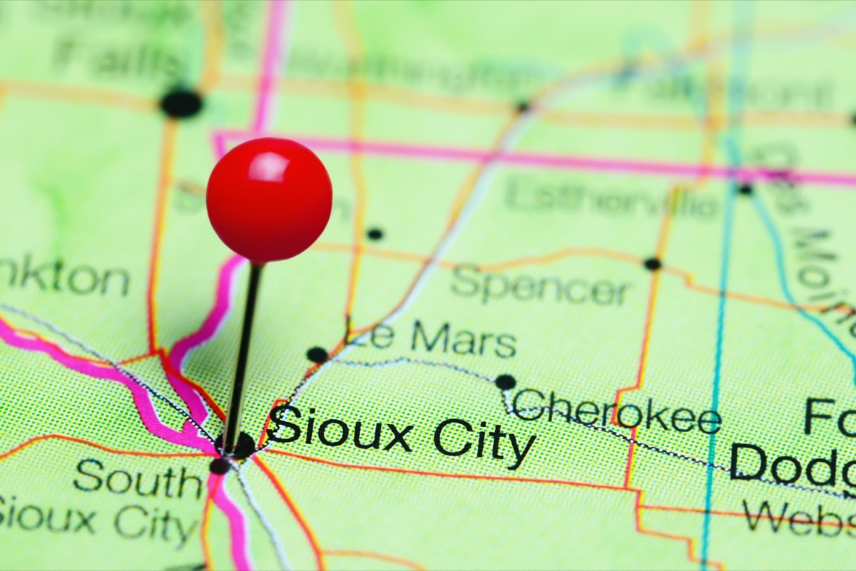 map of sioux city