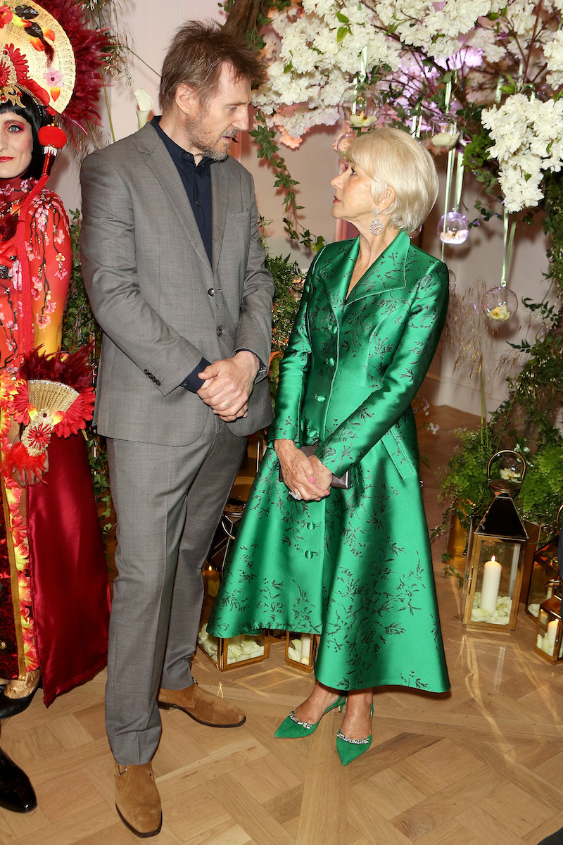 Liam Neeson and Helen Mirren at the Mandarin Oriental Hyde Park London relaunch in 2019