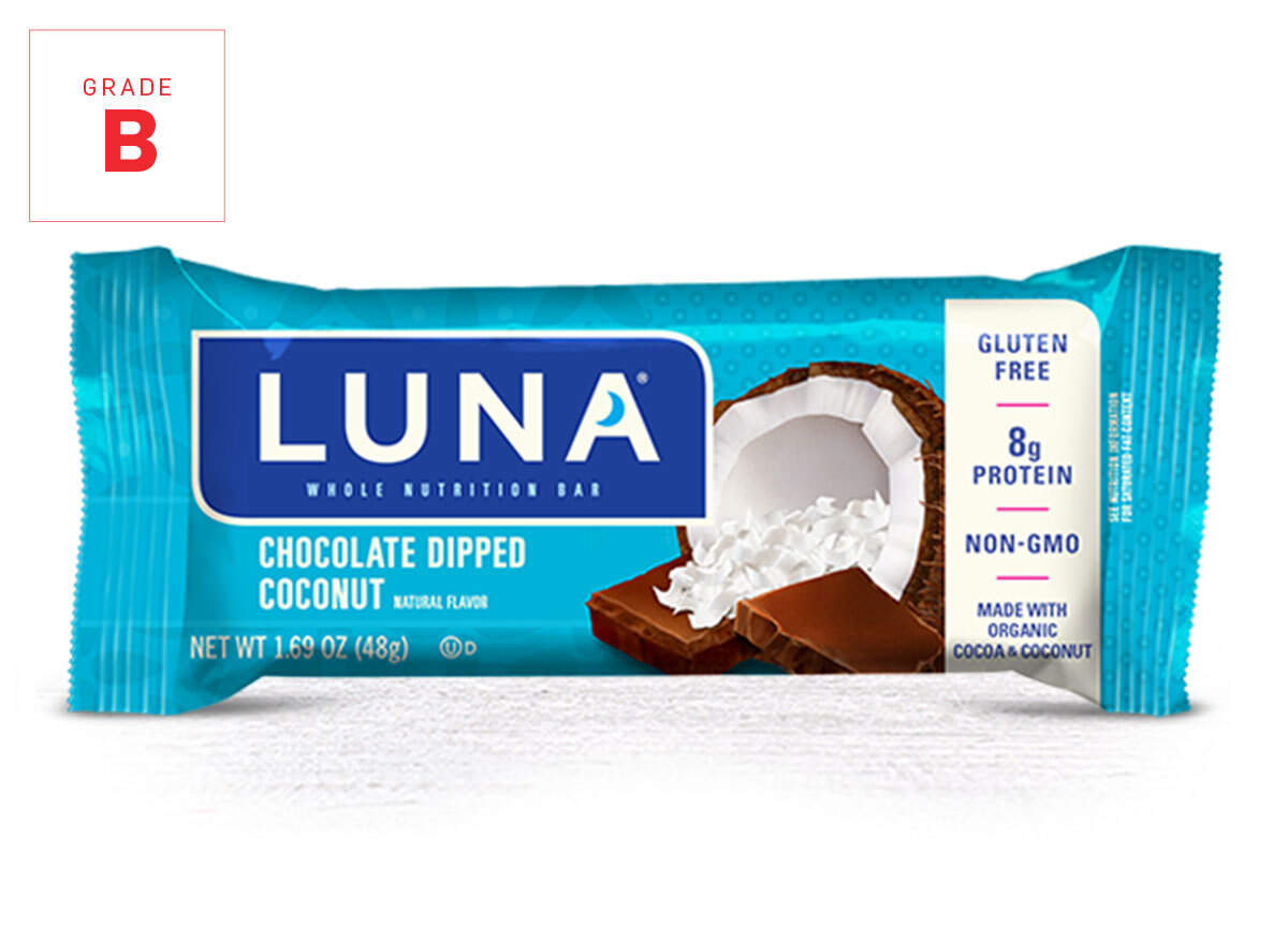 Luna Bar chocolate coconut graded