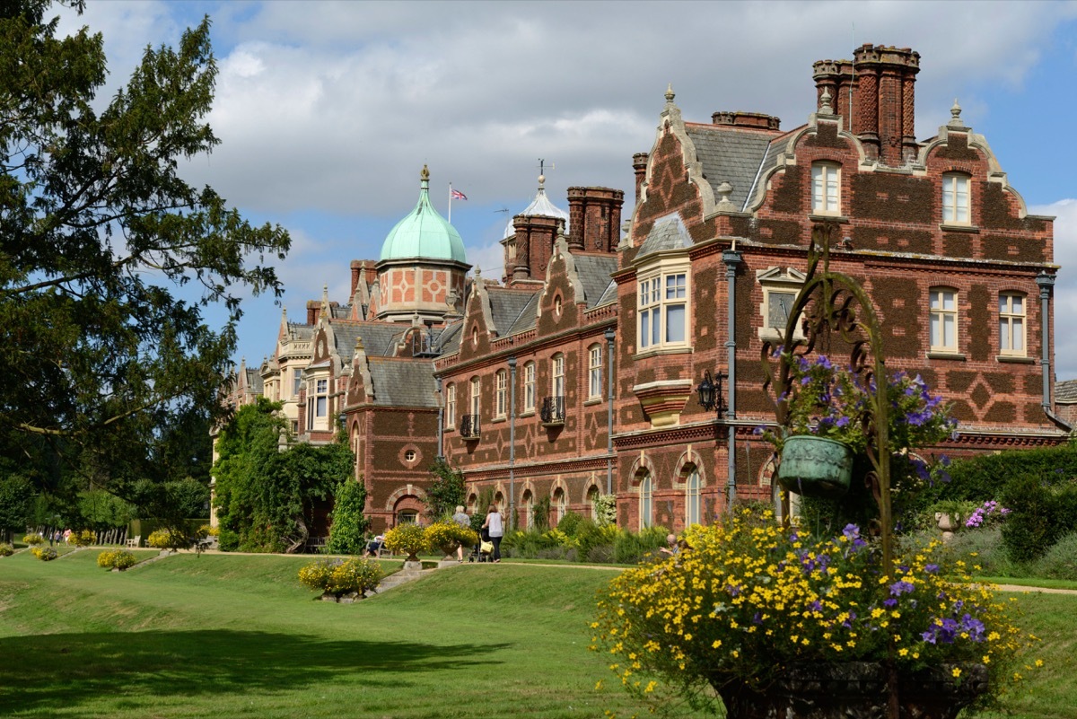 Exterior of Sandringham House in Norfolk, England