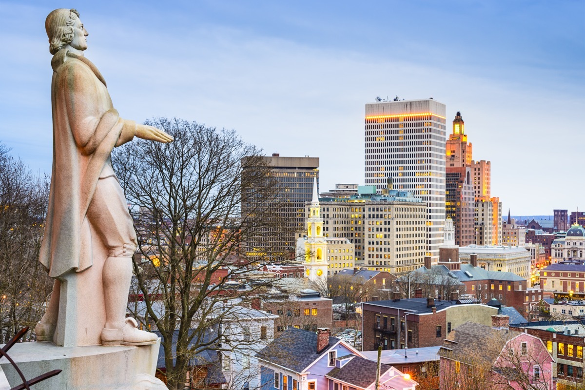 roger williams statue providence rhode island famous state statues