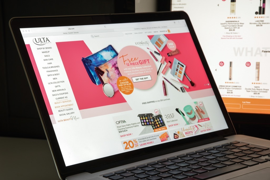 ULTA cosmetics website