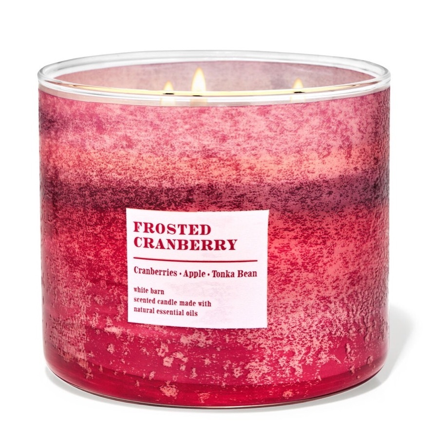 bath and body works frosted cranberry candle