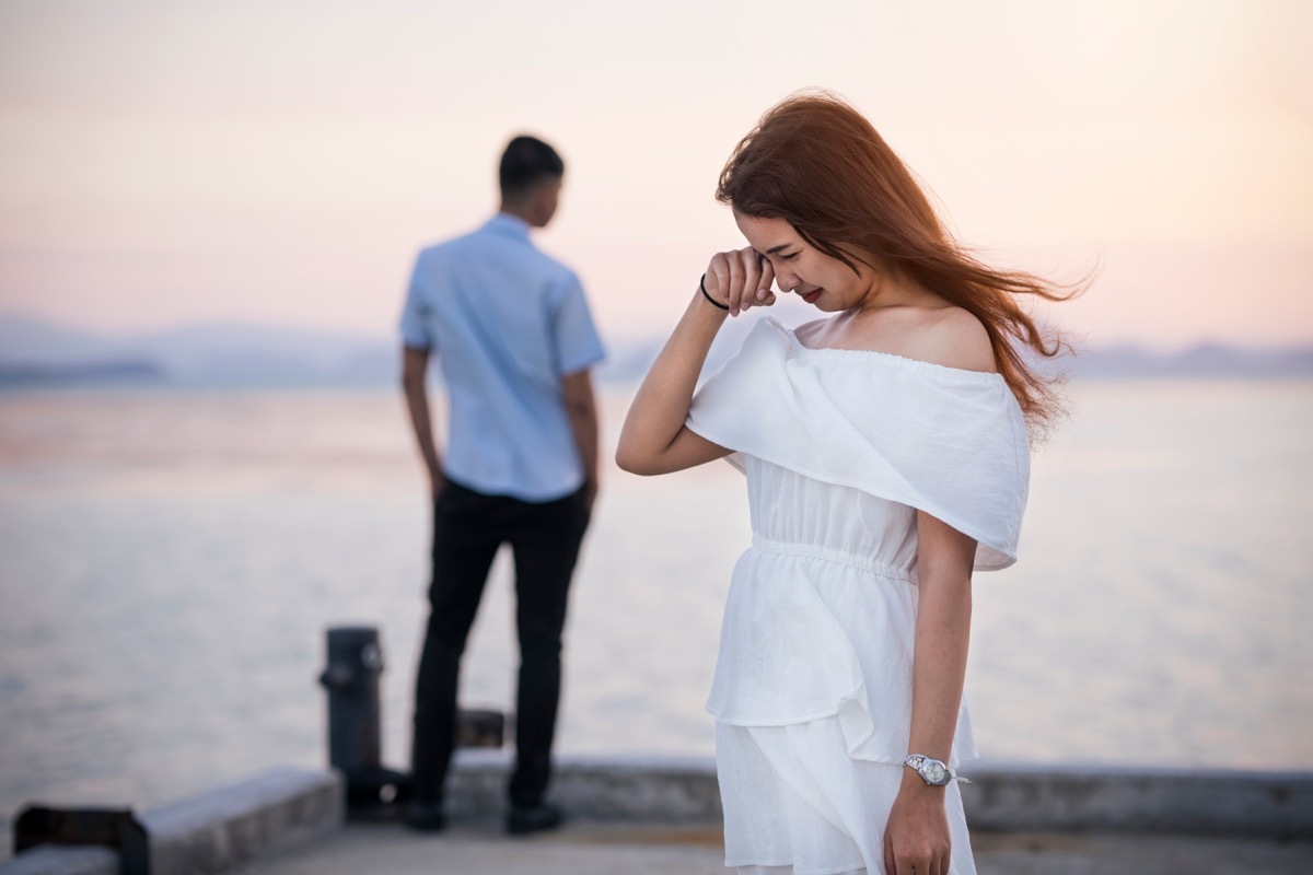 Couple Breaking Up on the Beach