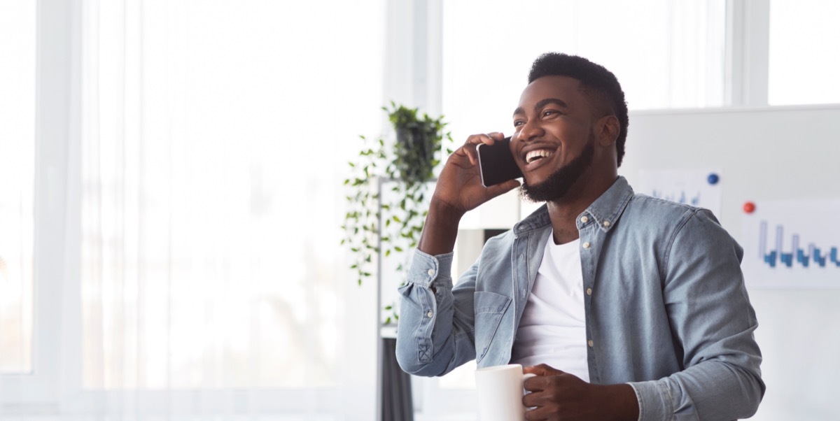 Person Talking on Phone