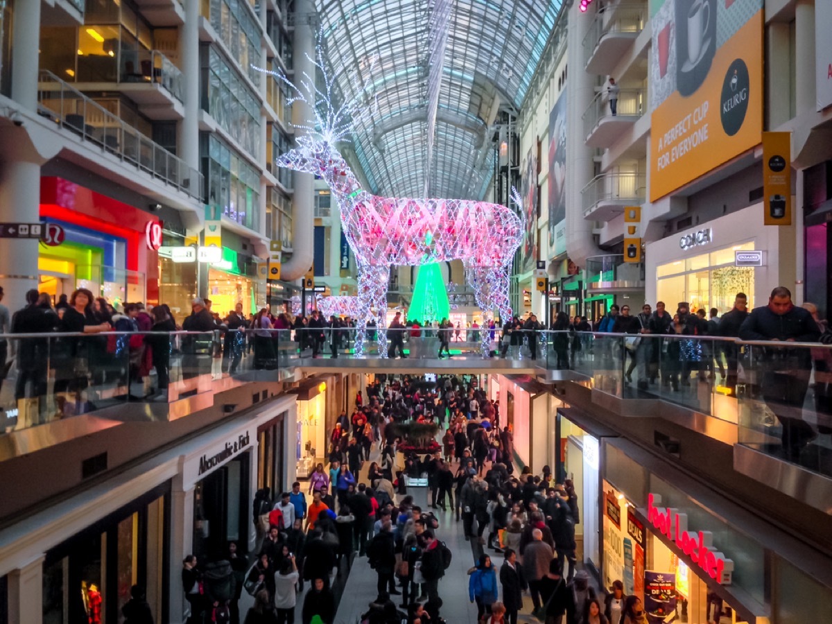 crowded mall on black friday