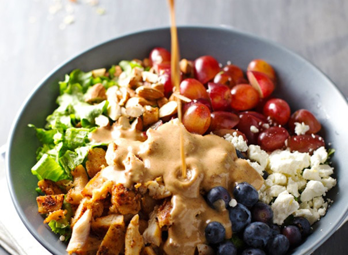 honey mustard chicken rainbow salad