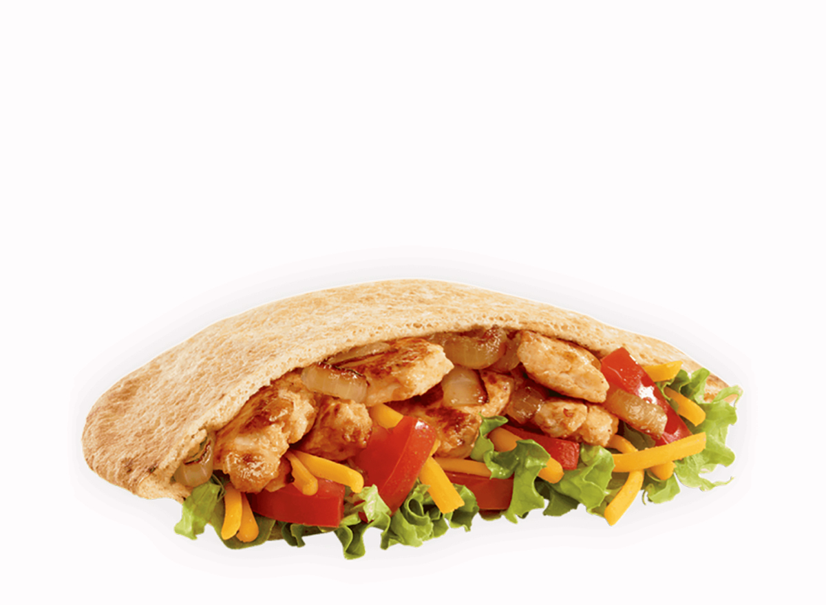 chicken fajita pita from jack in the box