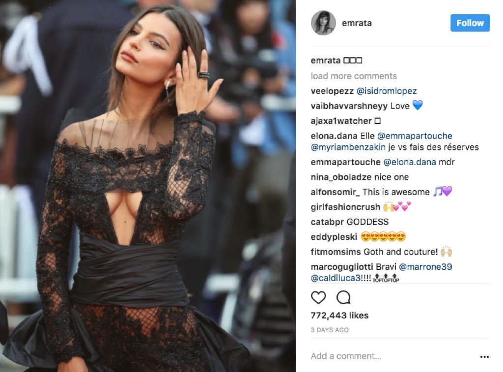 emily ratajkowski red carpet dress cannes 