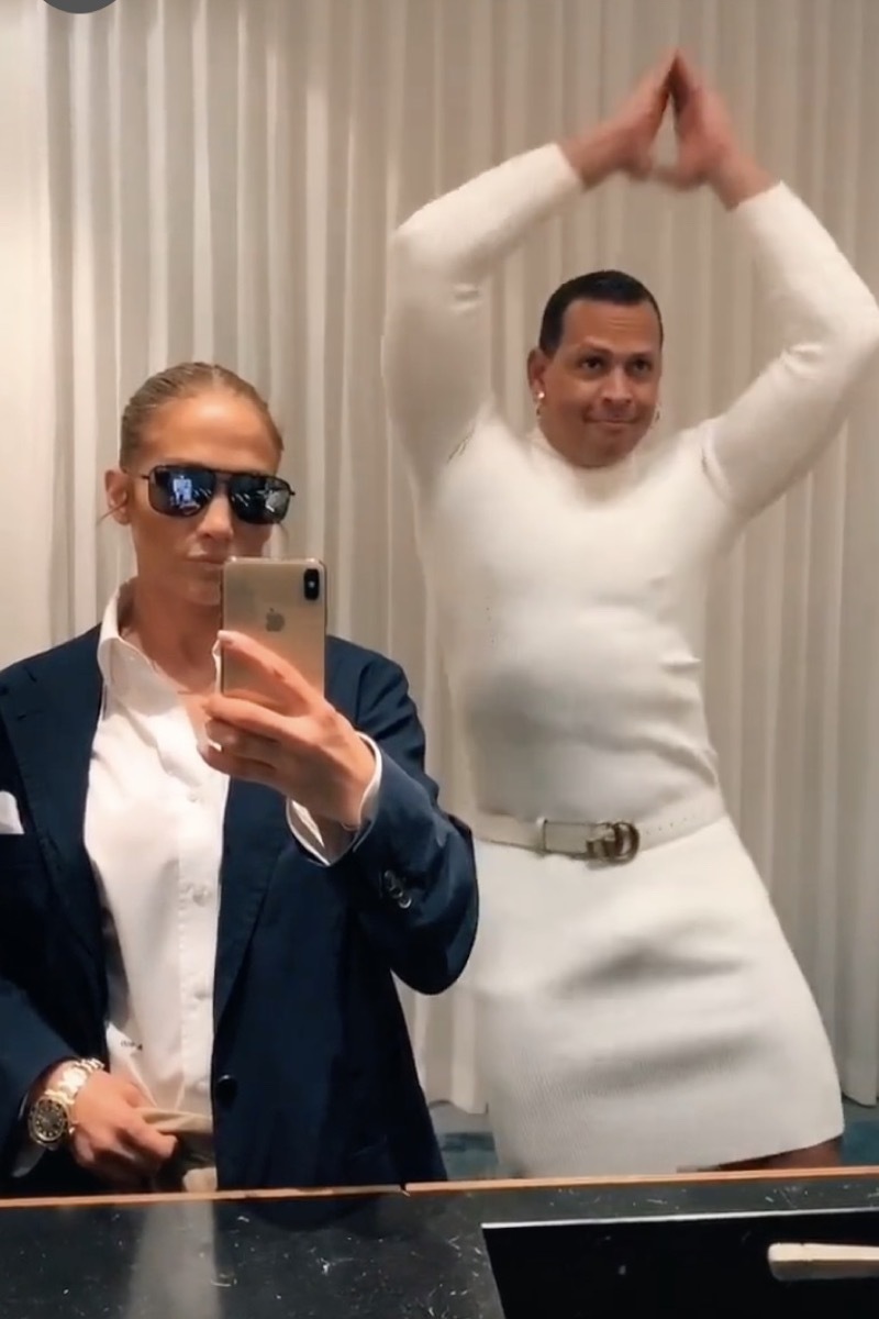 Jennifer Lopez and Alex Rodriguez doing the 