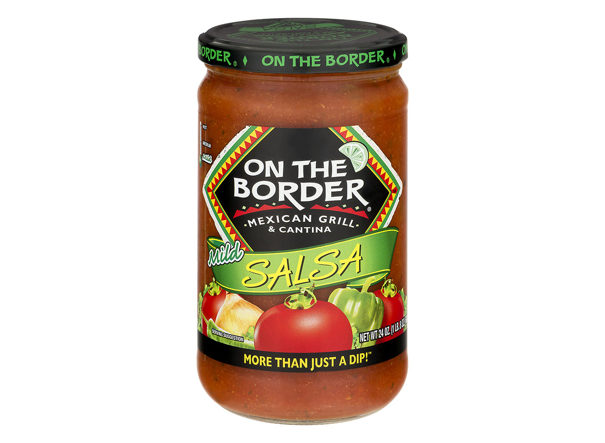 on the border mild salsa in jar